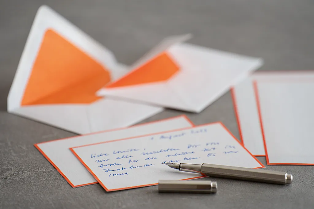 Papier und Buero - A6 Karten Crown Mill Orange